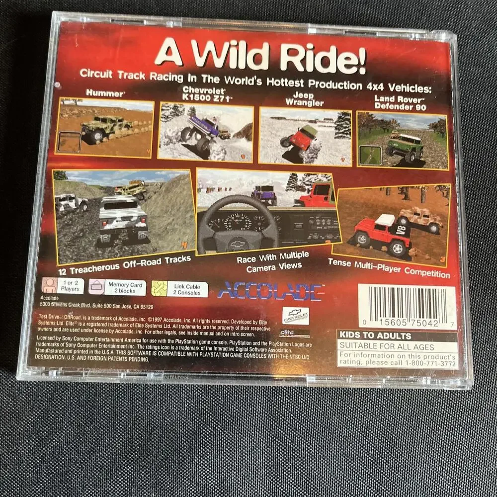 Test Drive off Road (PS1, 1997) Completed With Manual & In Great Condition